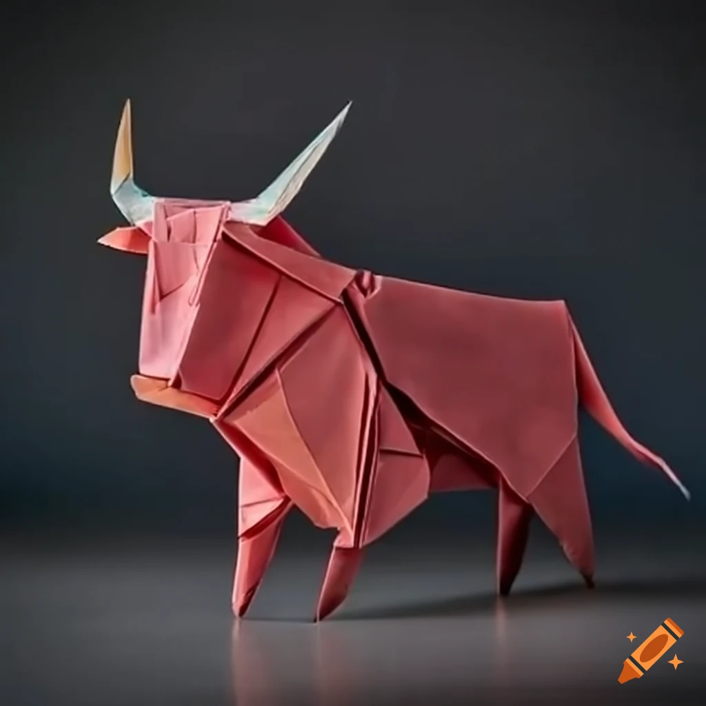 origami of a Spanish Fighting Bull