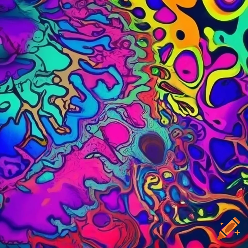 psychedelic punk colors background