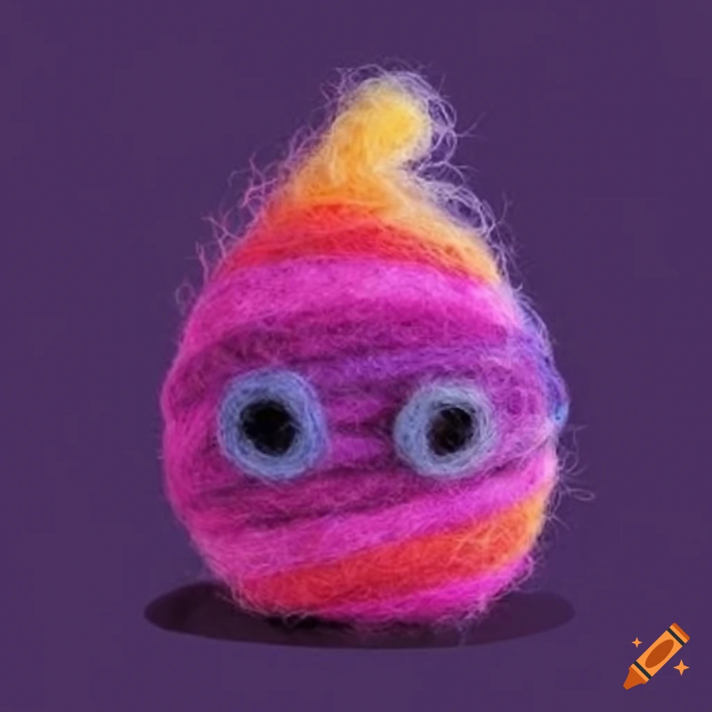 wool felted ghosts art