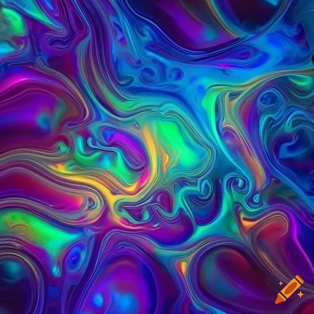 dynamic abstract painting with vibrant colors and intricate patterns