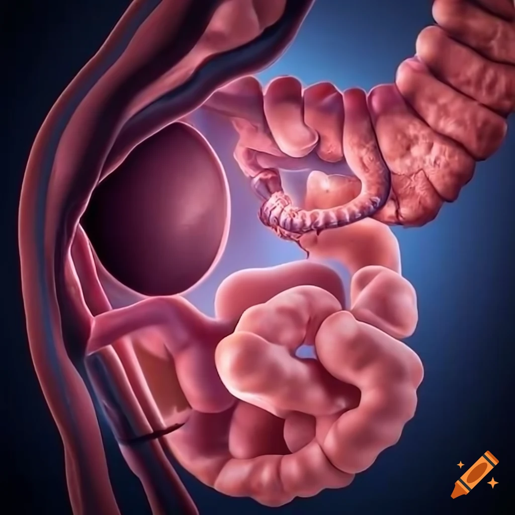 illustration of diverticula of the intestine
