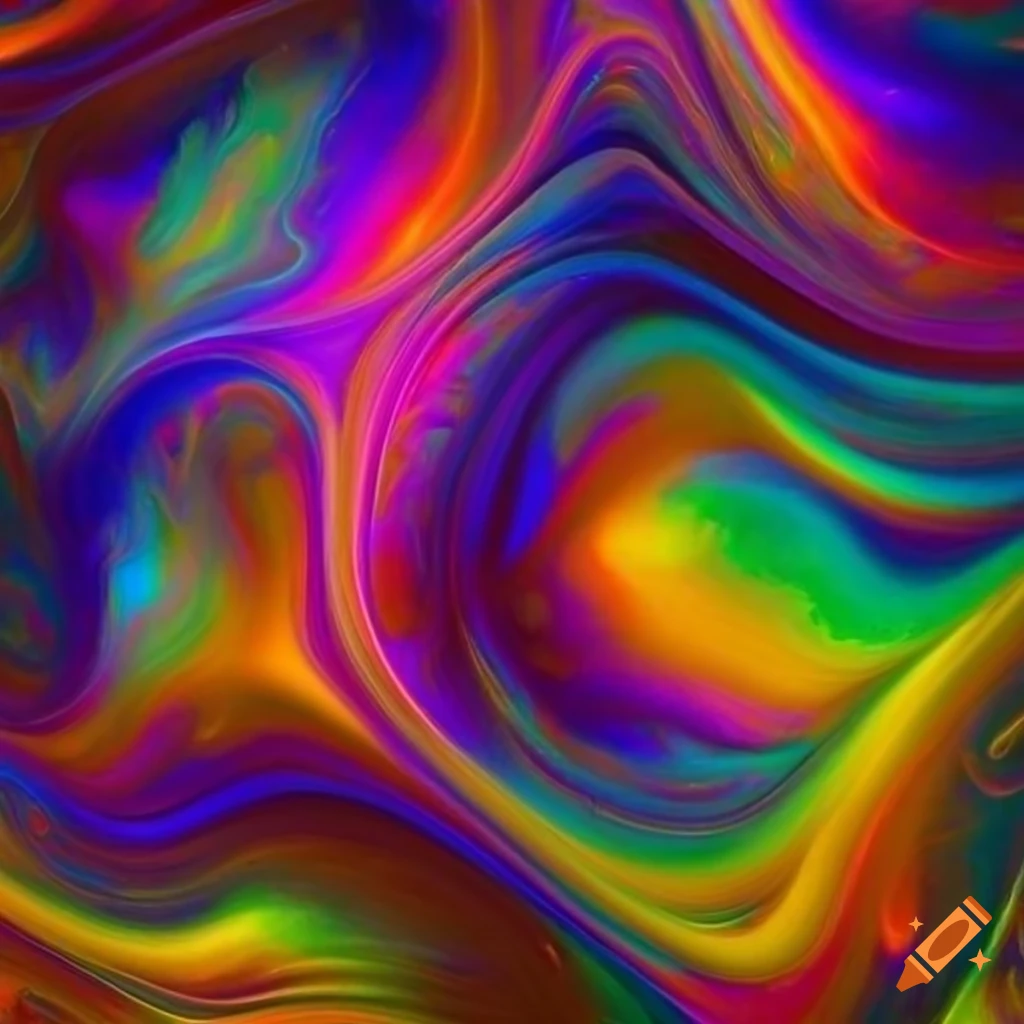 dynamic abstract painting with vibrant colors and intricate patterns