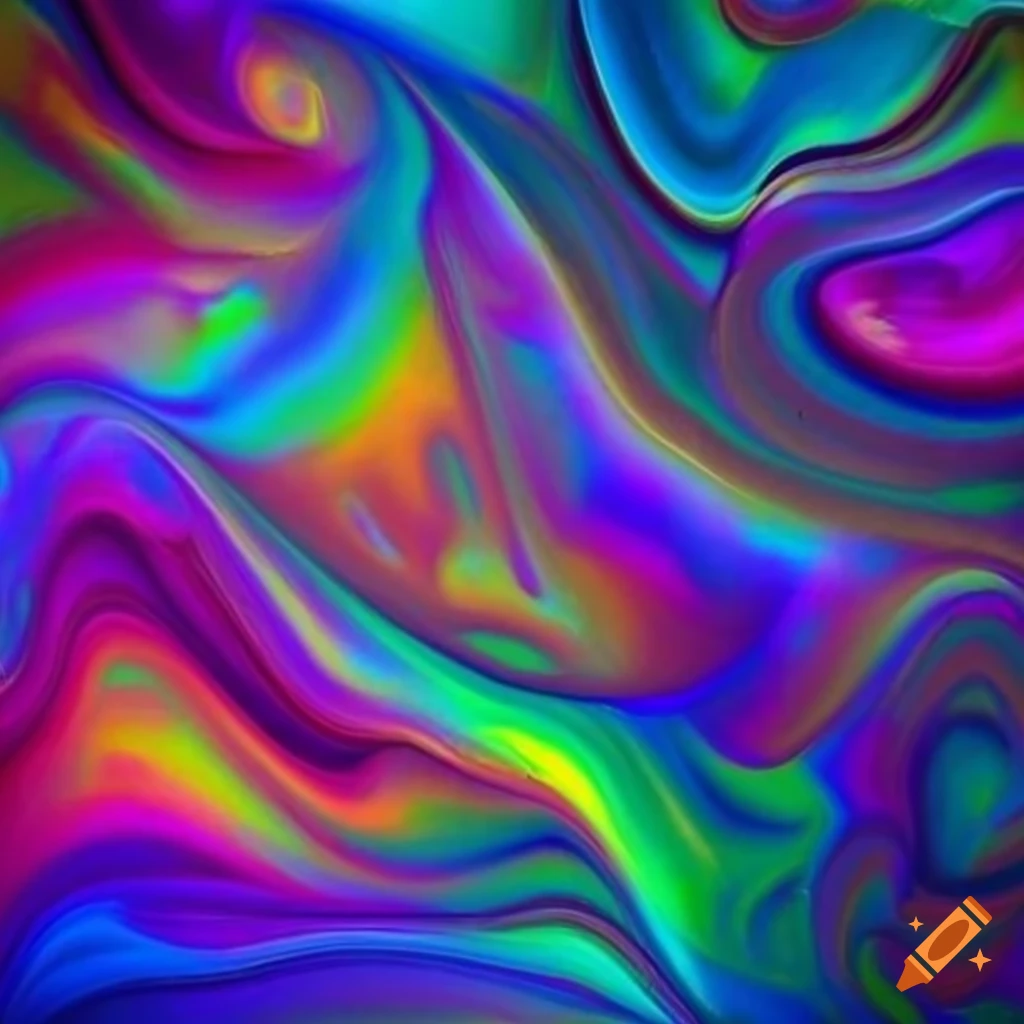 dynamic abstract painting with vibrant colors and intricate patterns