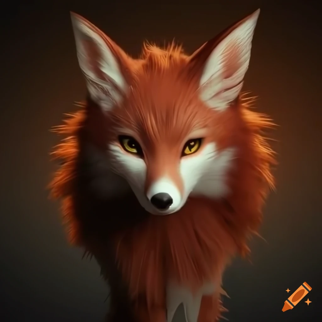 ultra realistic render of a nine-tailed fox