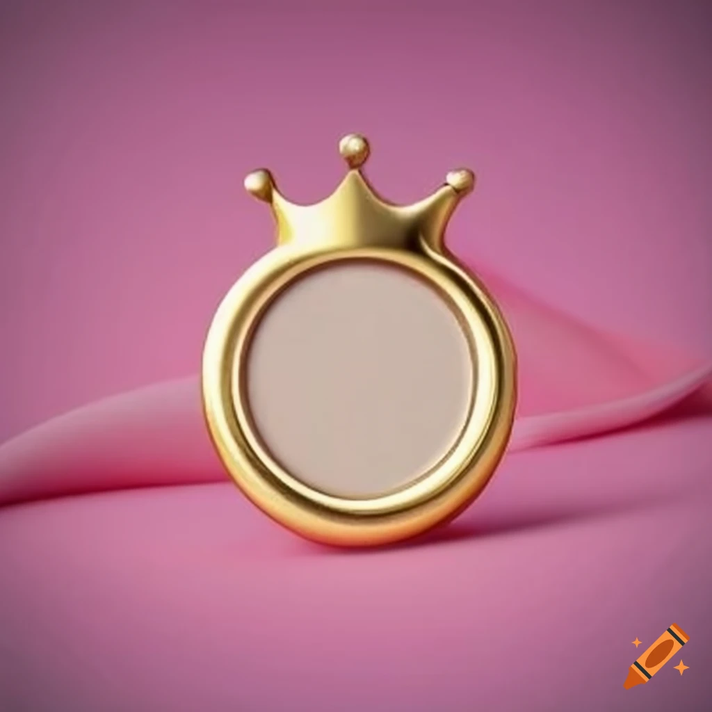 white wax seal with golden crown and pink jewel