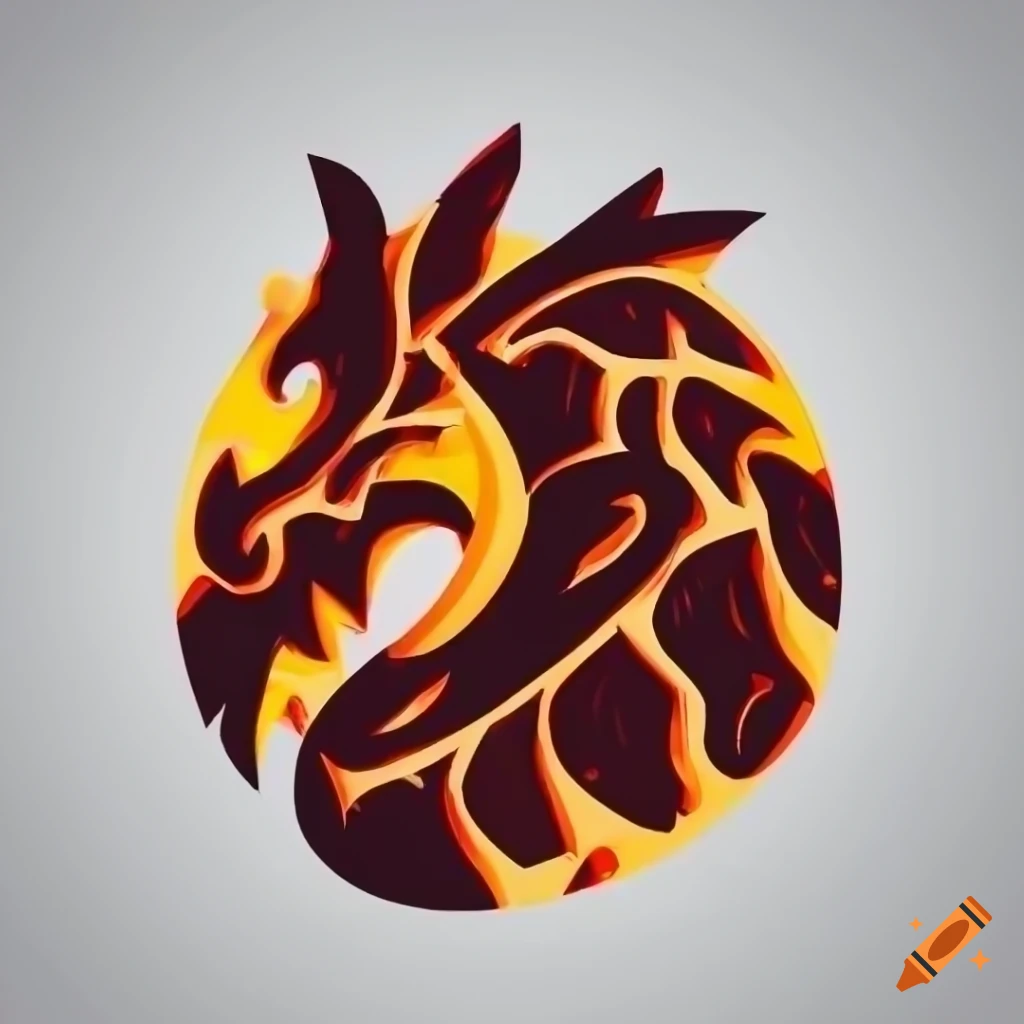 lava dragon logo on white background