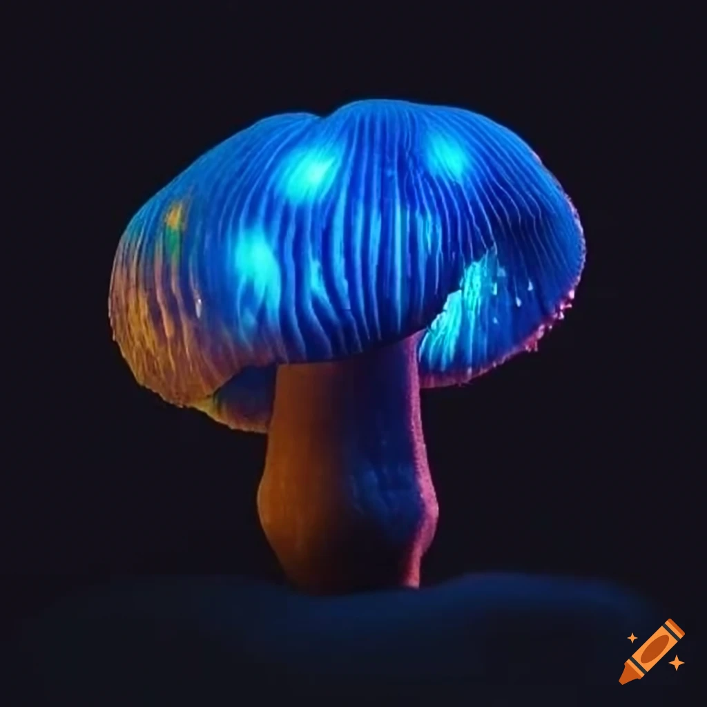 image of a mushroom with an ethereal glow