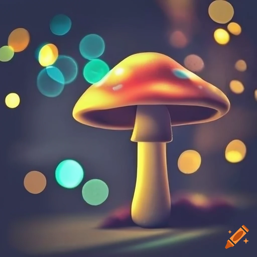 beautiful bokeh with mushroom-shaped lights