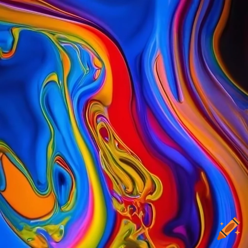 abstract art of colorful melting