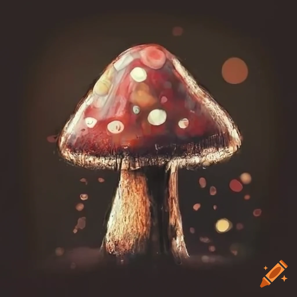 bokeh in the shape of little mushrooms
