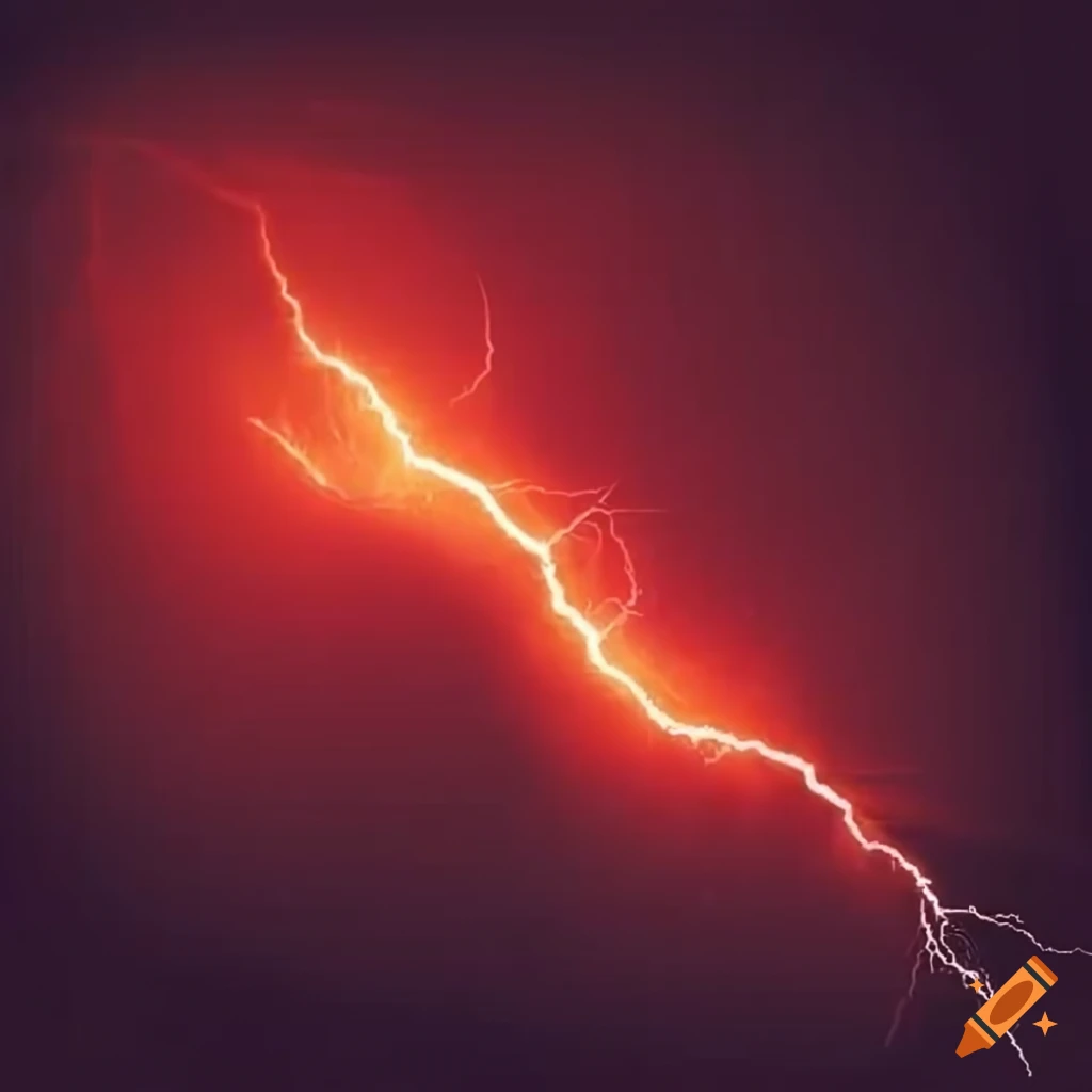 red lightning graphic design template
