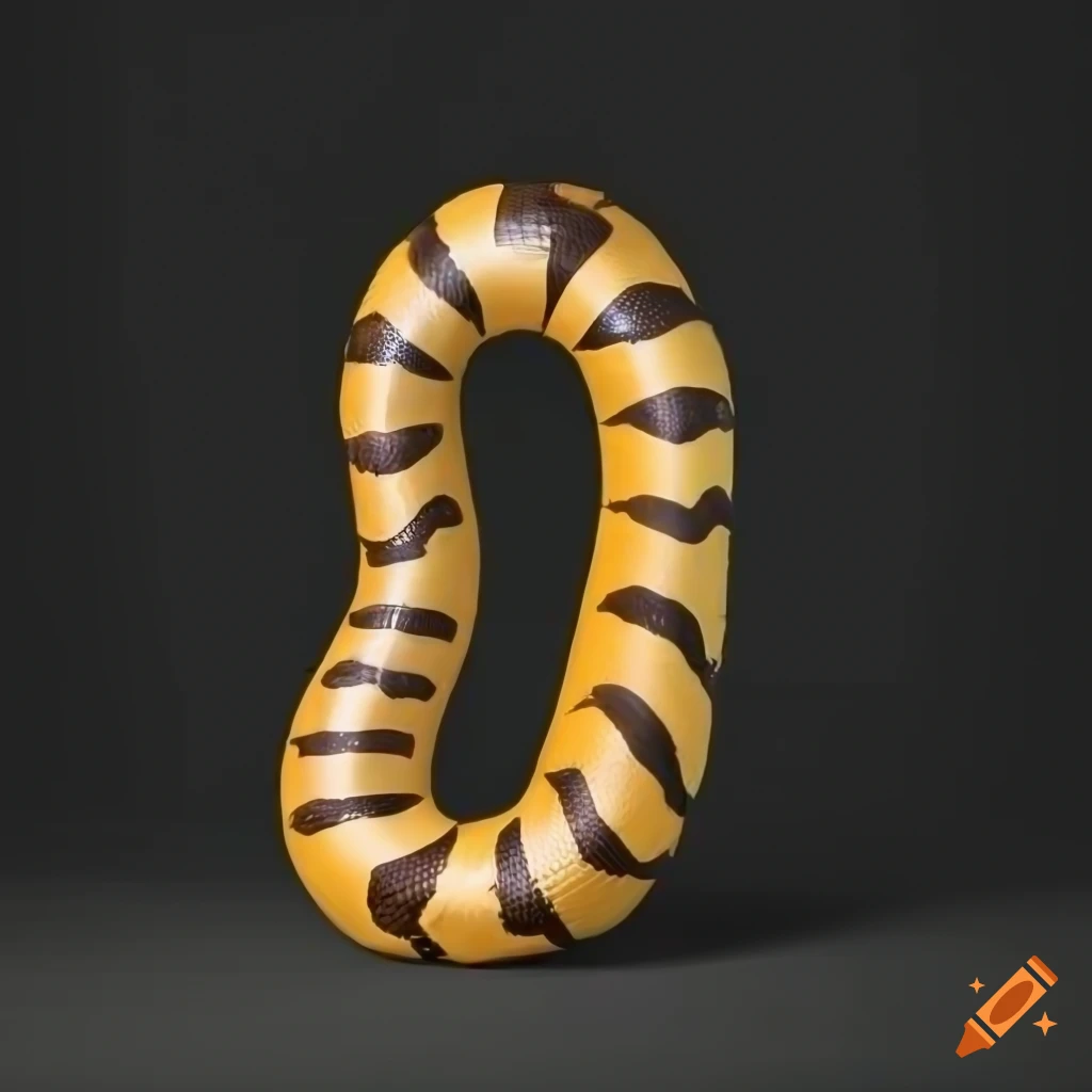 Realistic inflatable python on a plain background on Craiyon