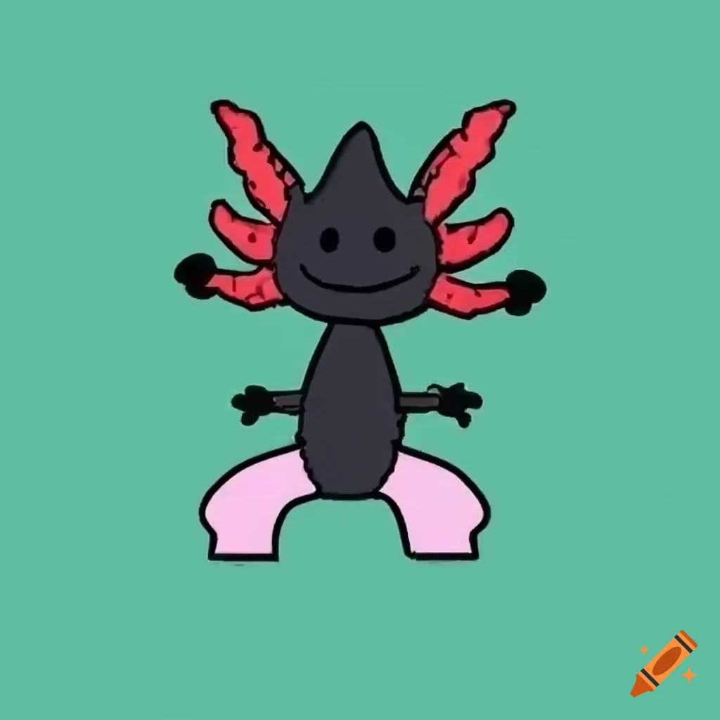 axolotl wearing underpants standing