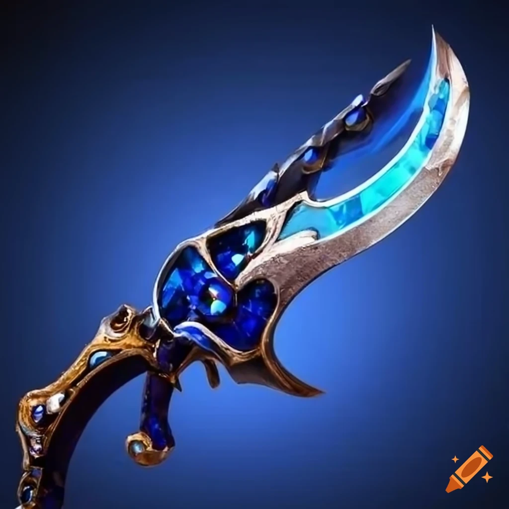 Sapphire weapons with blue electricity on Craiyon