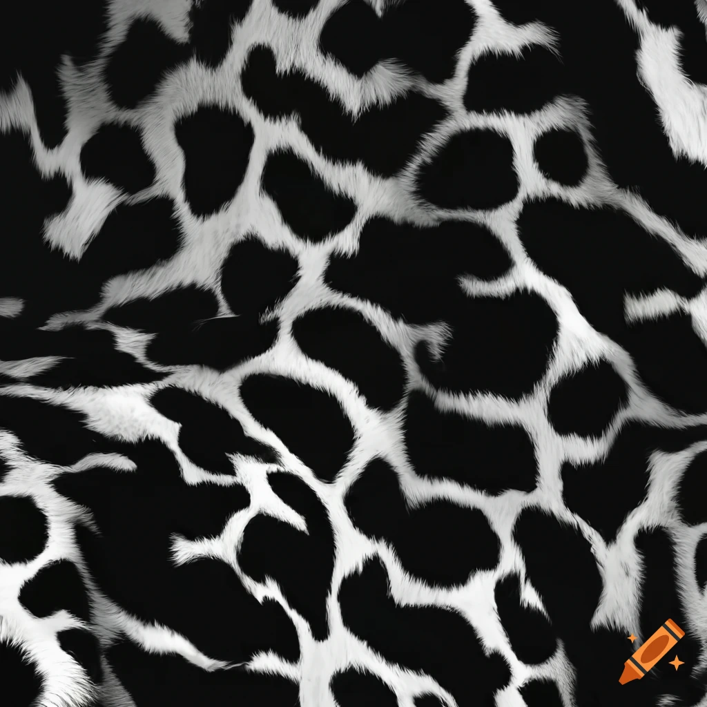 3D texture of black and white dalmatian print