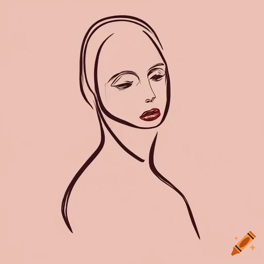 abstract sketch of a female figure