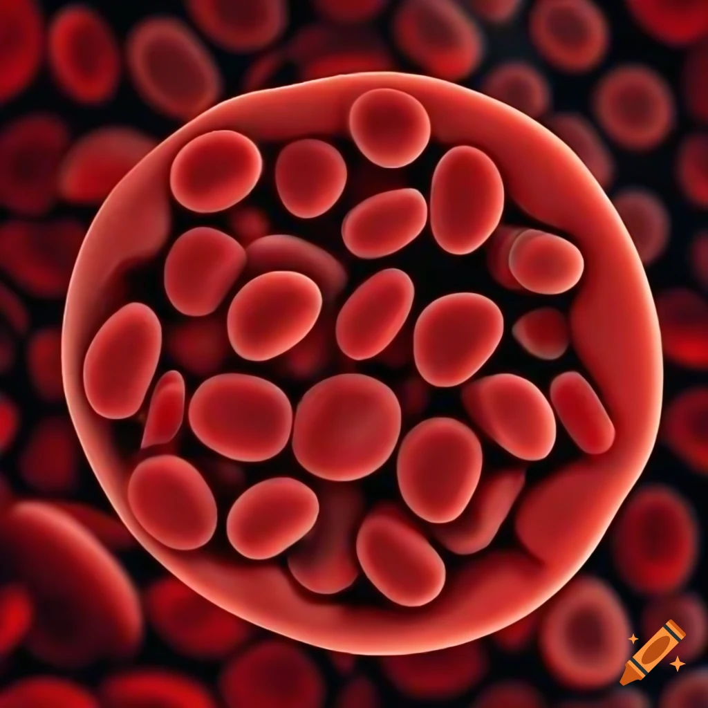 microscopic view of red blood cells