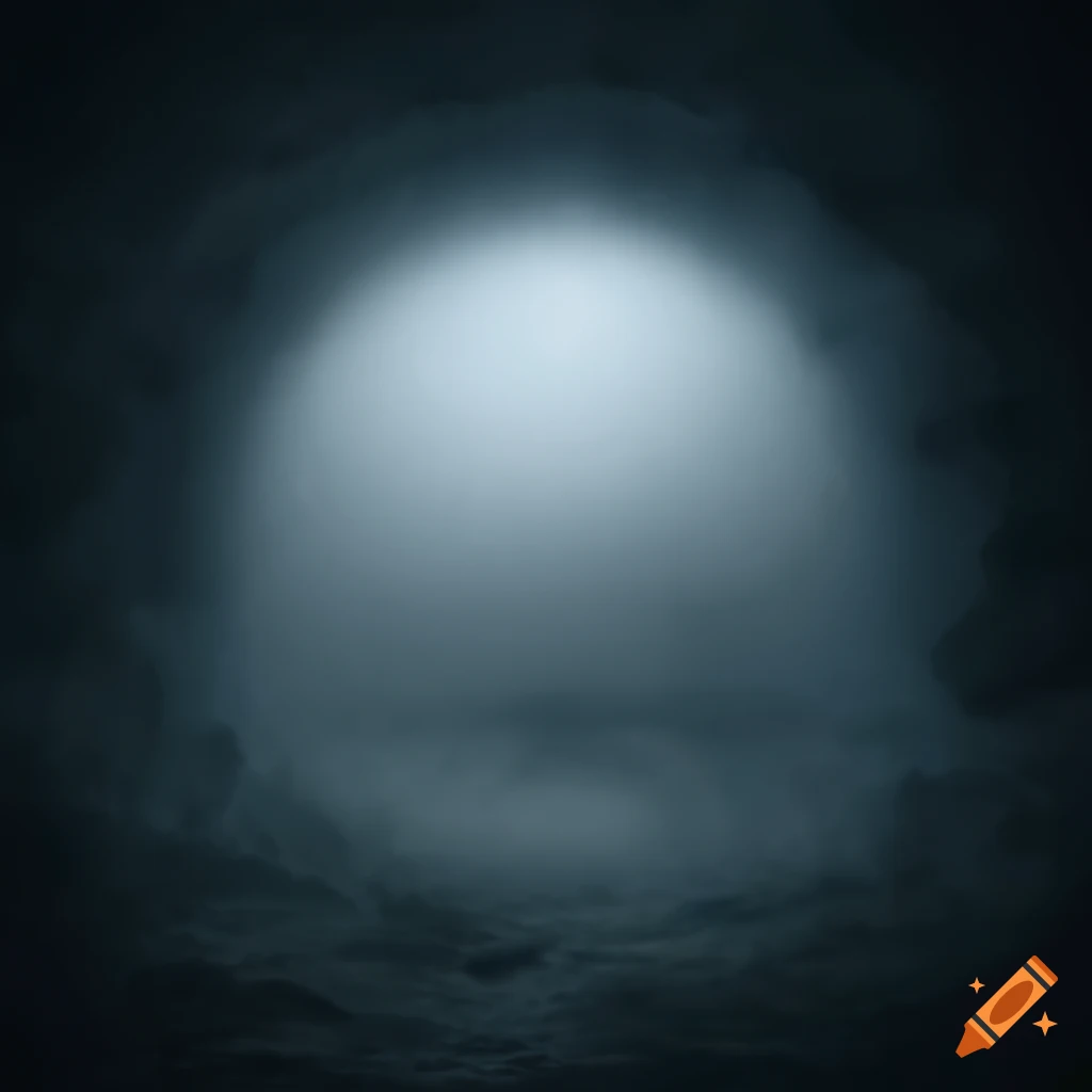 hazy white orbs in motion with a misty background