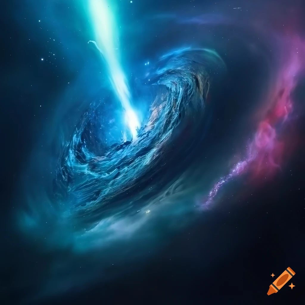 3D fantasy artwork of an epic tornado in a galactic setting