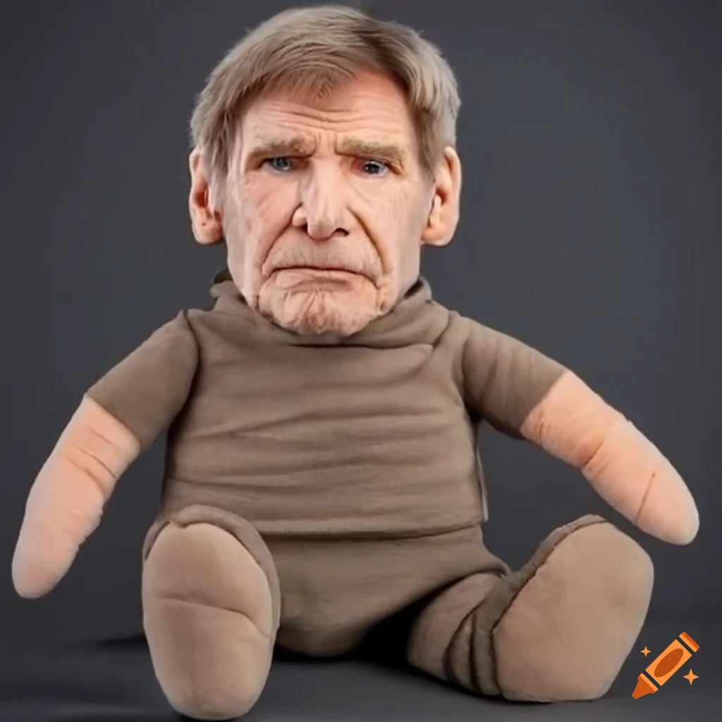 realistic plushie of Harrison Ford