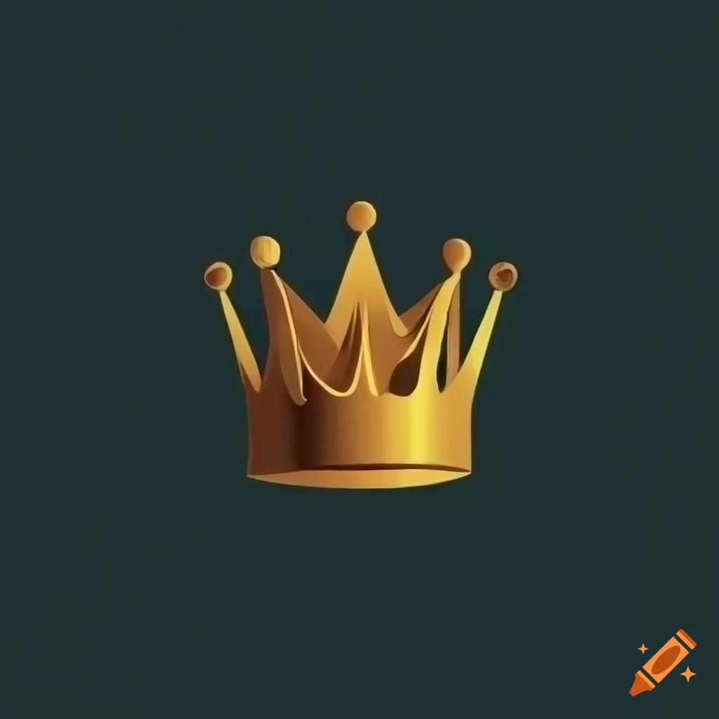 golden crown logo design