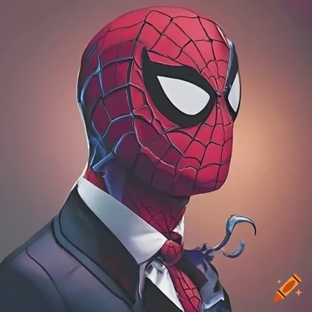 Spiderman in a formal suit