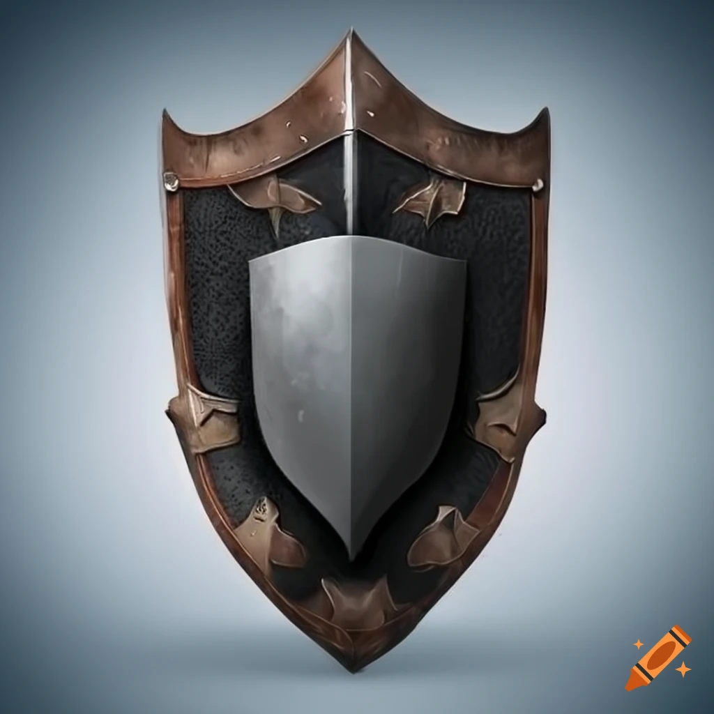 armor shield with a knight emblem