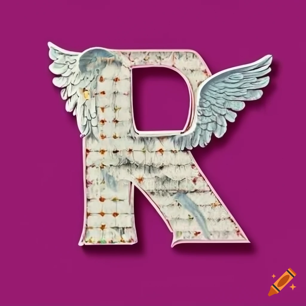 epic style angel wings forming the letter A