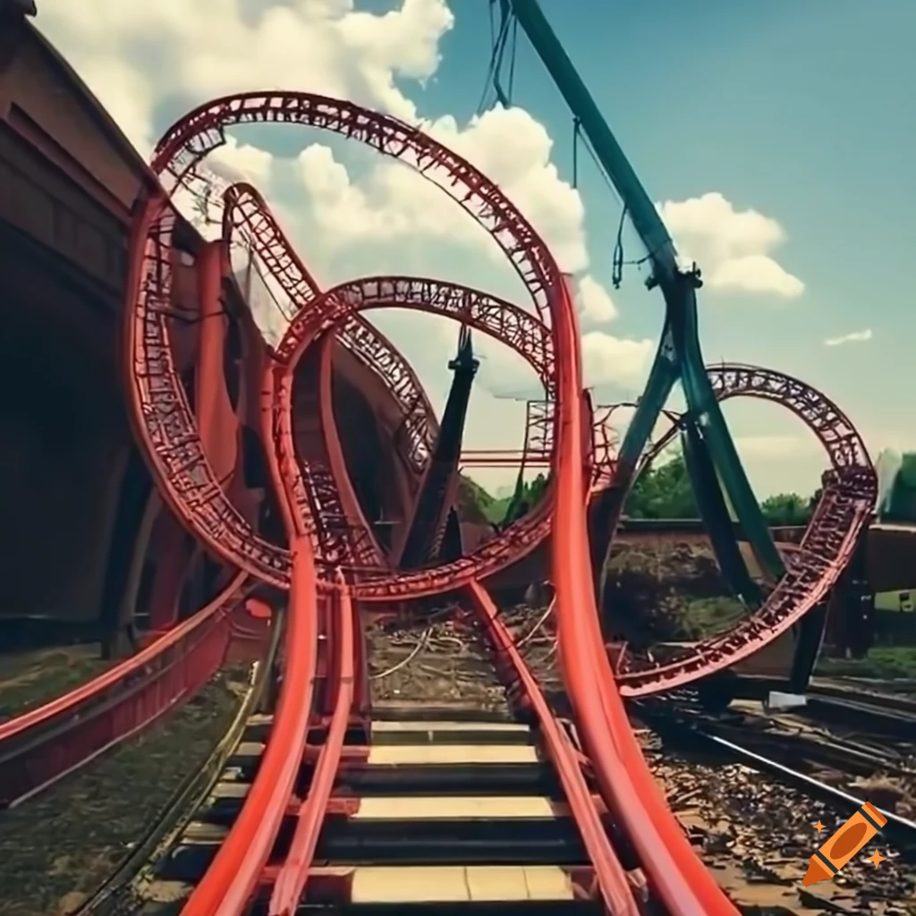 rollercoaster at a train station