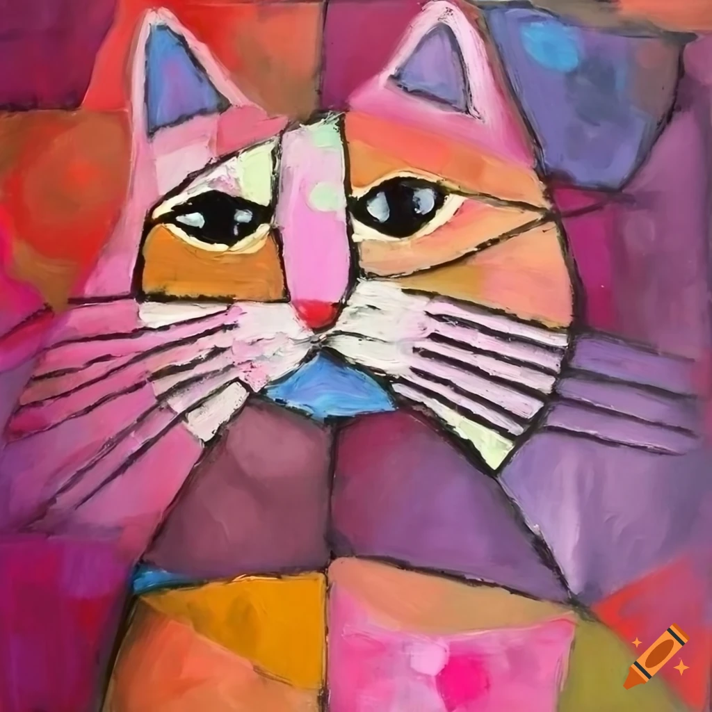 abstract-pink-cat-oil-painting-in-the-style-of-paul-klee-on-craiyon