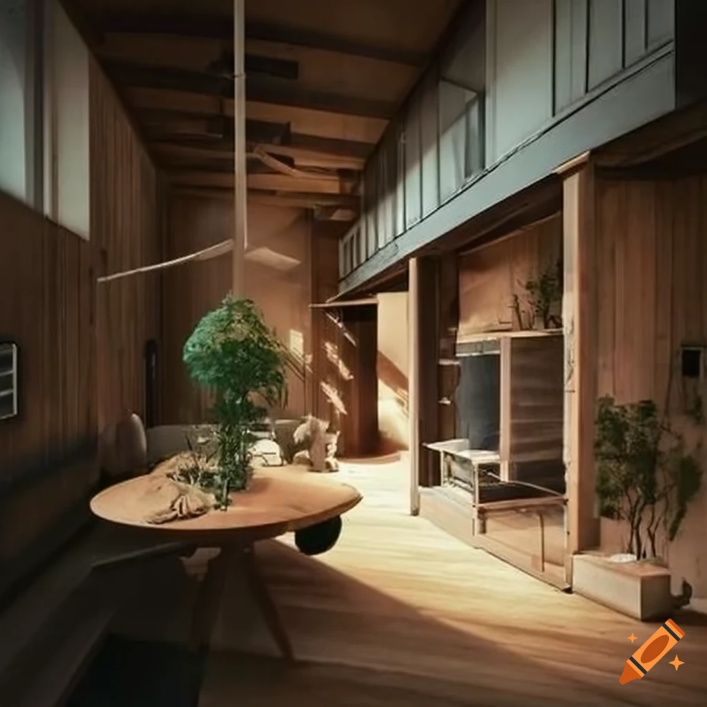 converted warehouse to home with trees