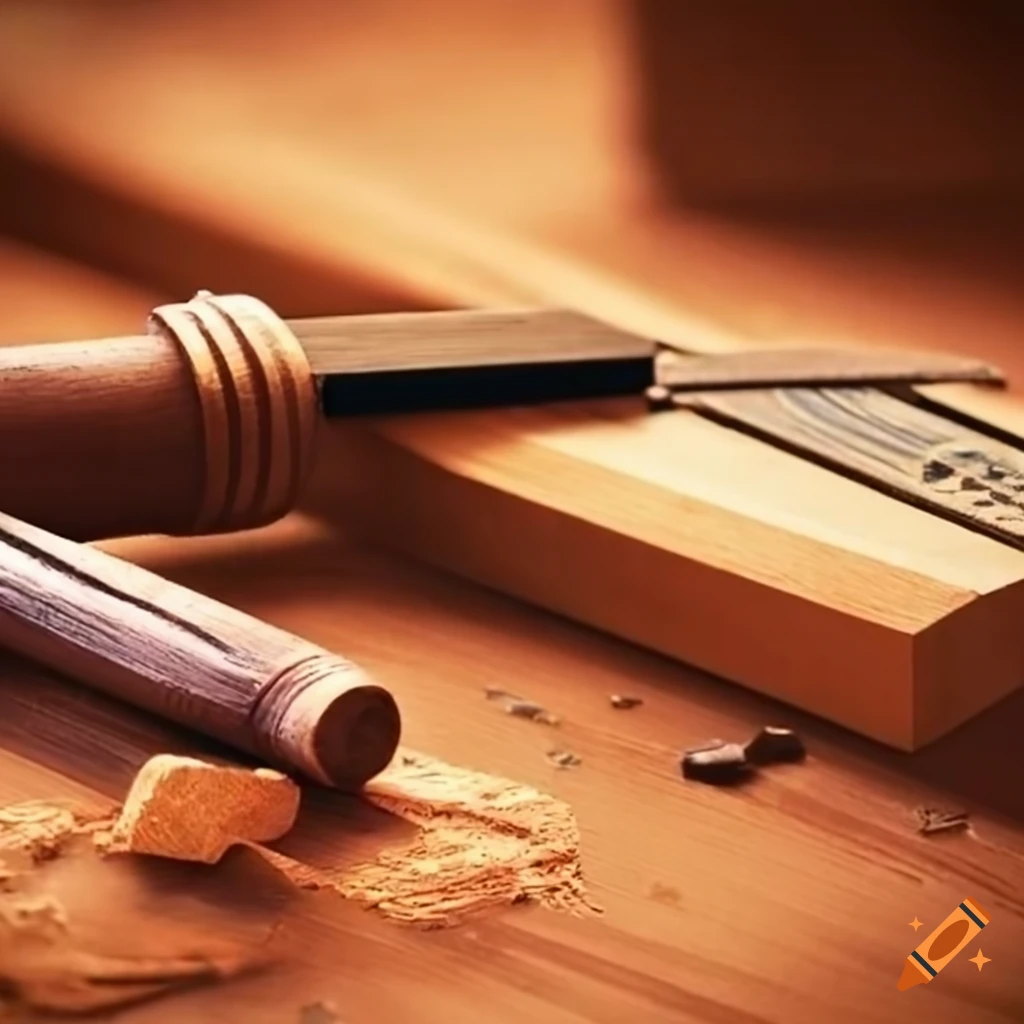 Woodworking business card design on Craiyon