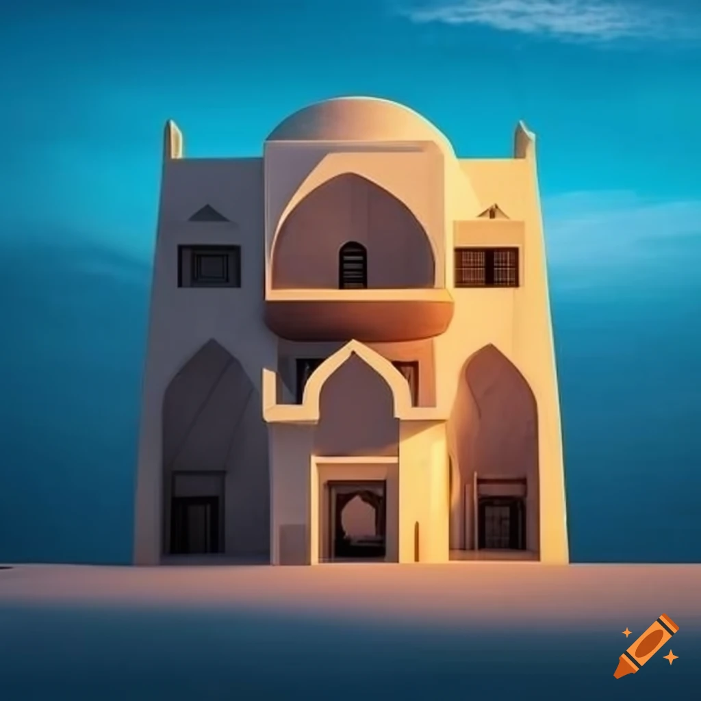 futuristic interpretation of an Arabic house