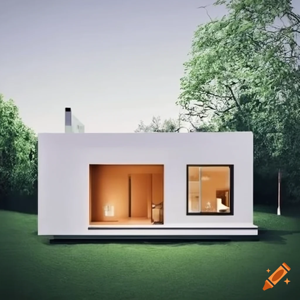 modern small house with clean lines
