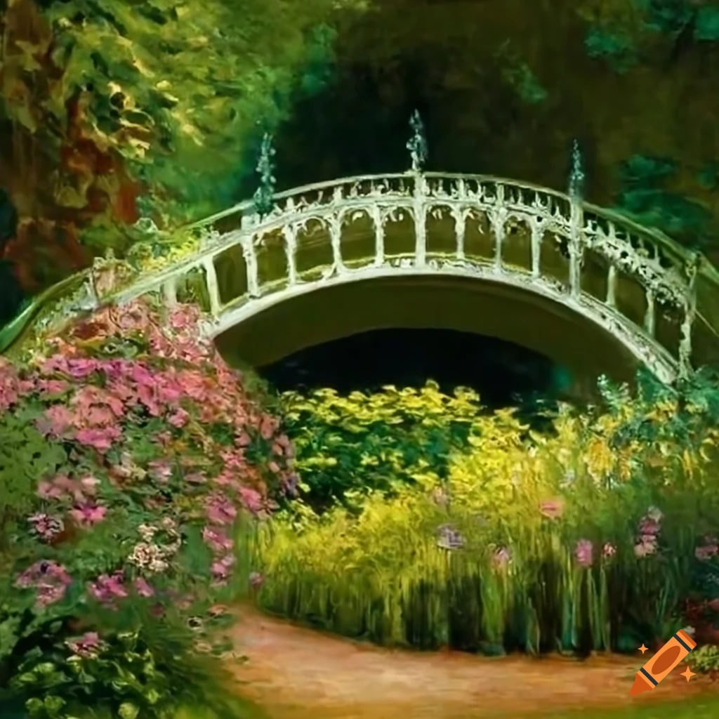 Viktorian garden with curved staircase
