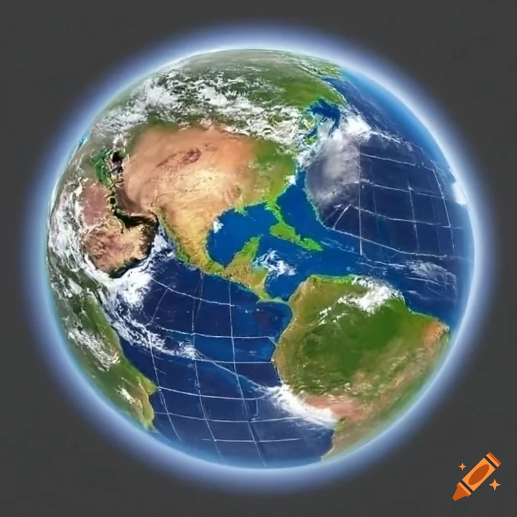 satellite image of Earth covered in solar panels