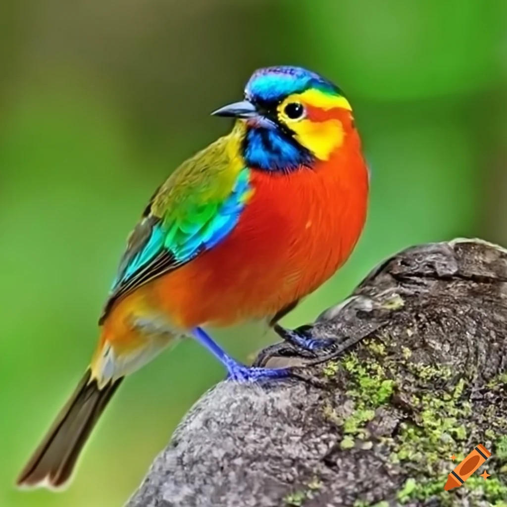 Colorful little bird on Craiyon