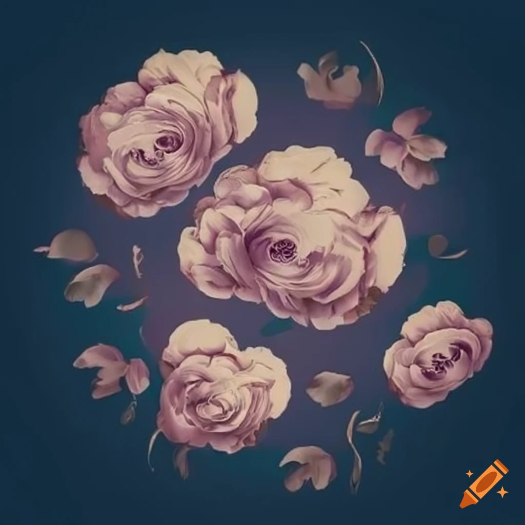 soft pastel vintage floral pattern