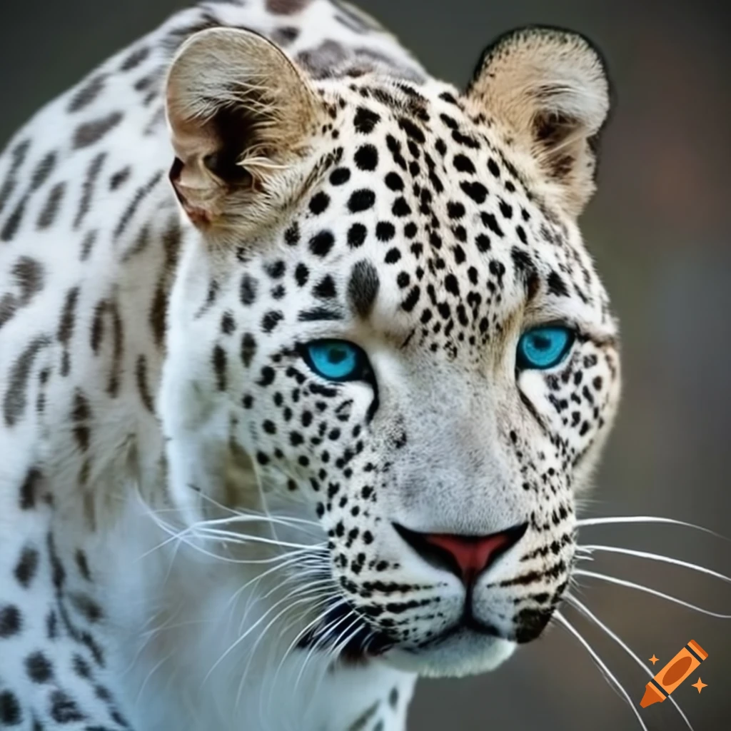 white leopard standing in the jungle