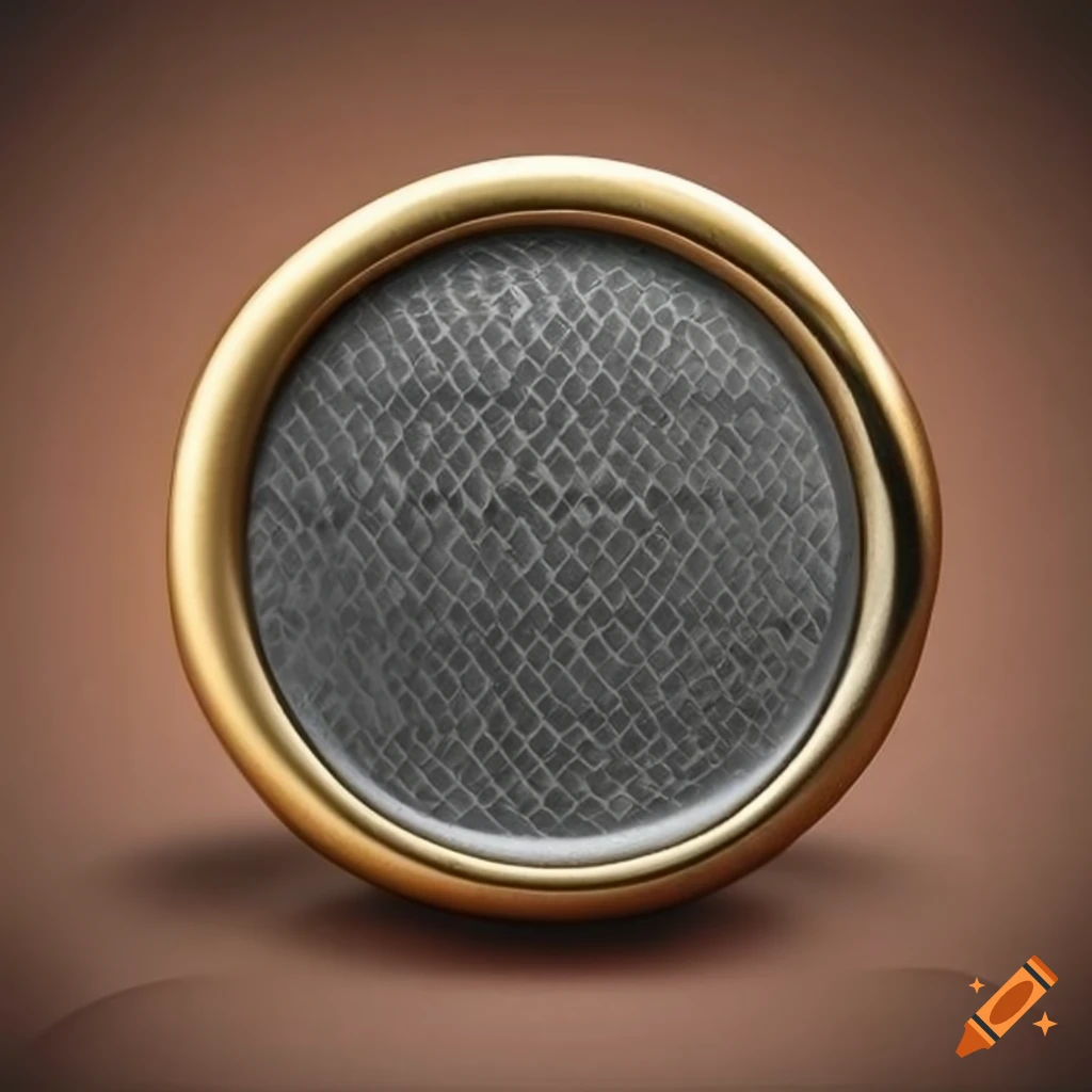 grey wax seal with snake skin pattern