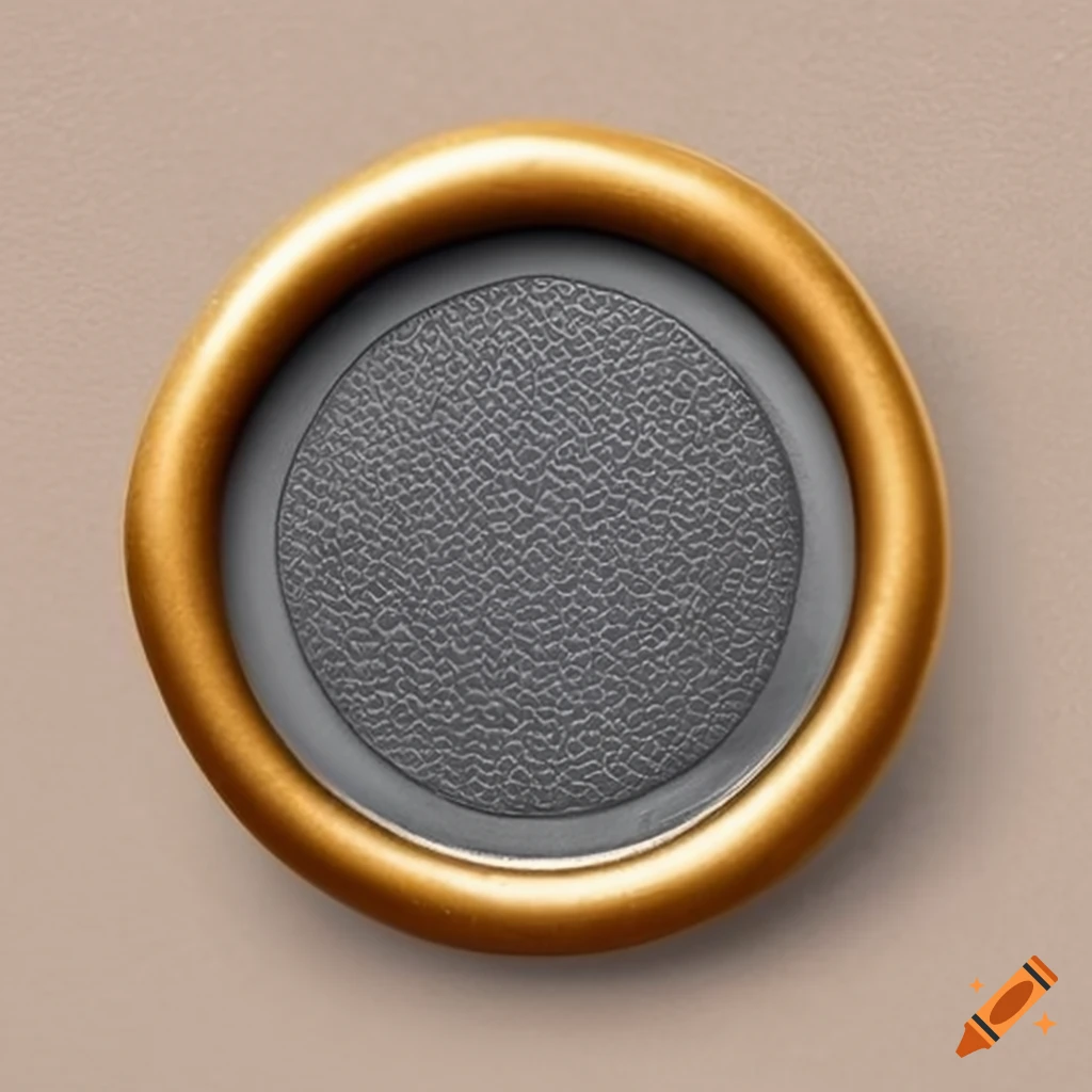 grey wax seal with golden snake skin pattern