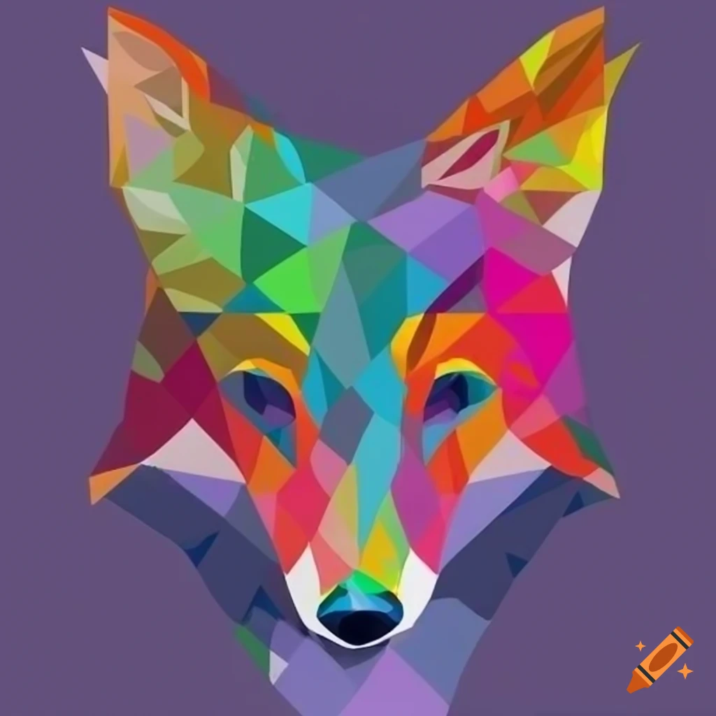 geometric fox illustration