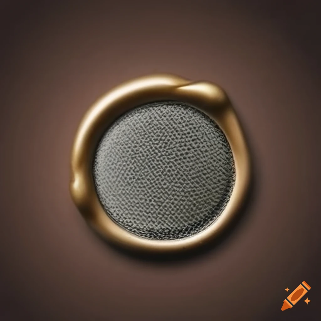 grey wax seal with golden snake skin pattern