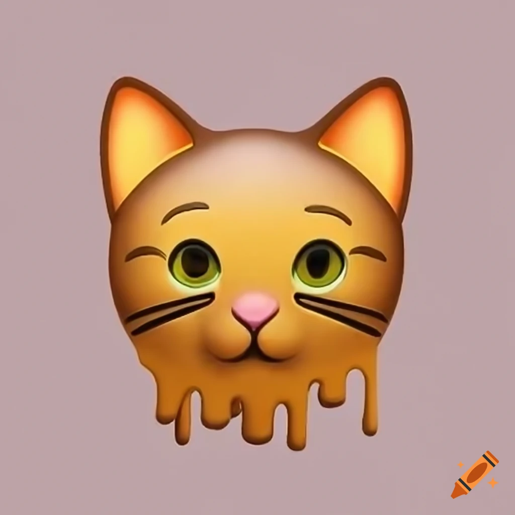 Dripping cat emoji