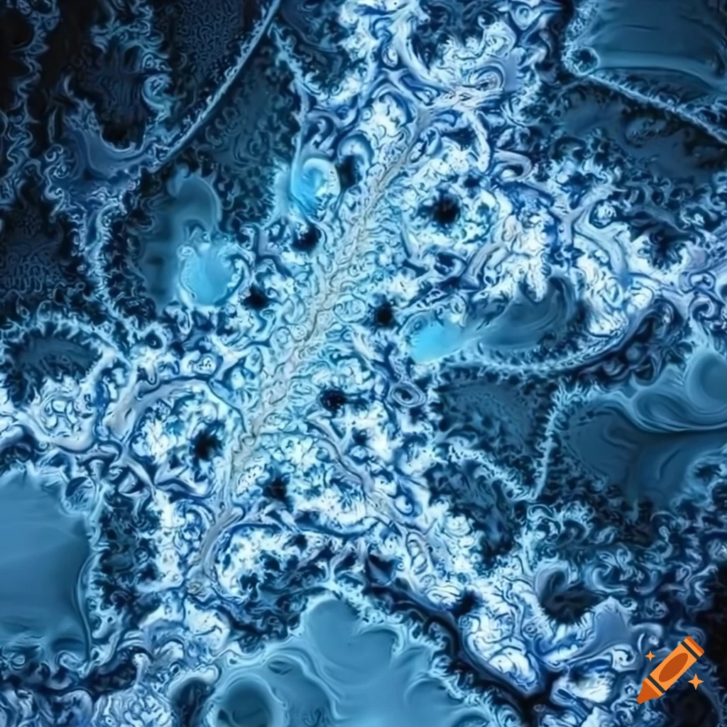 Highly detailed fractal patterns made of ice on Craiyon