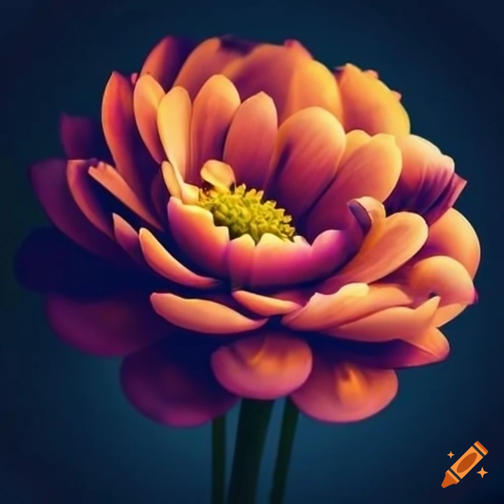 flower with thunderstorm backdrop