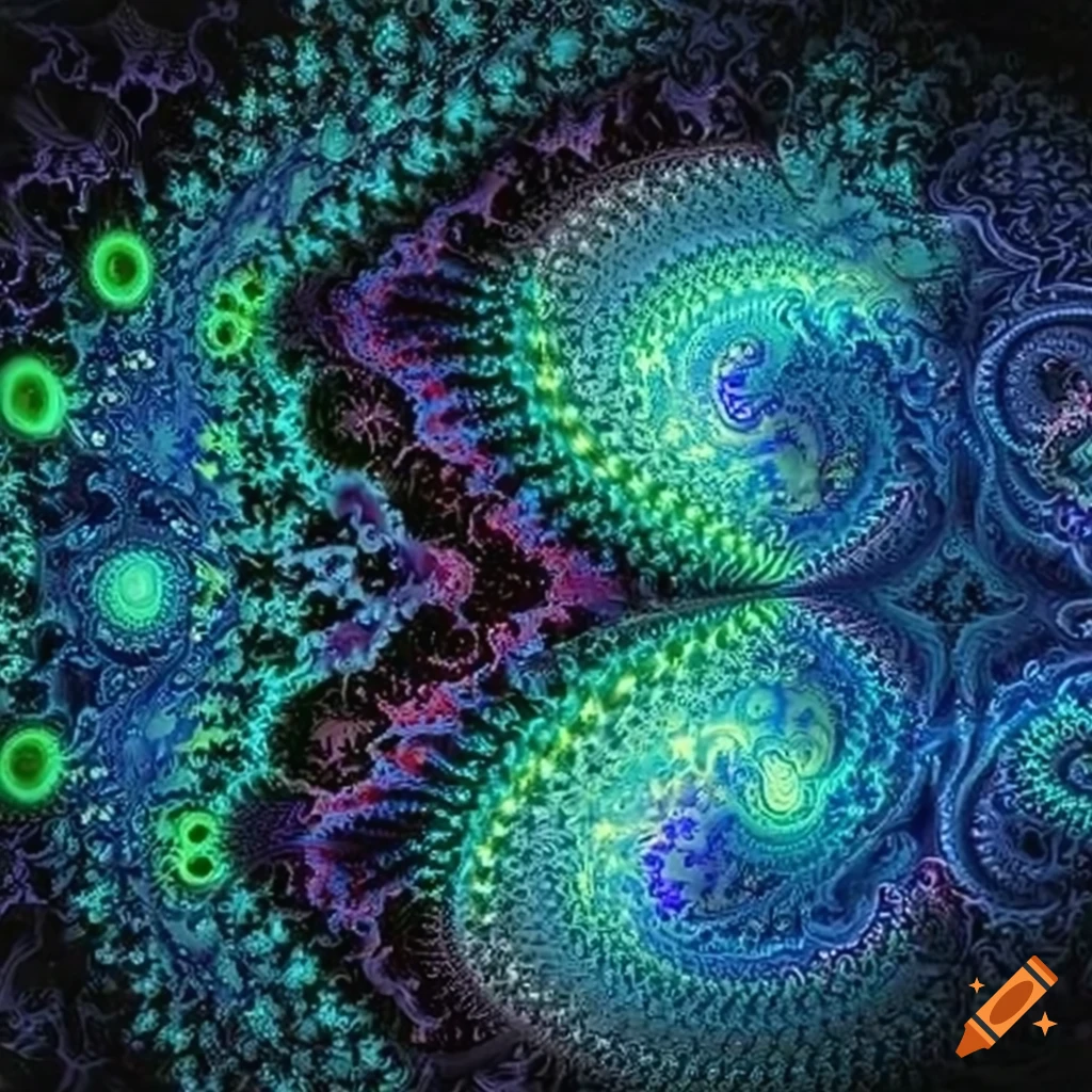 intricate fractal patterns made of light
