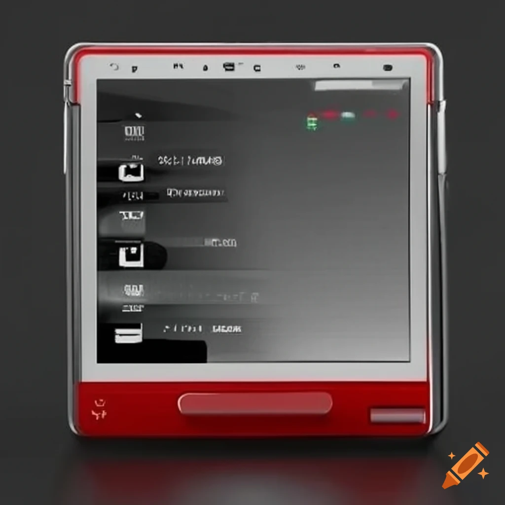 red, black, and white digital dashboard on computer screen