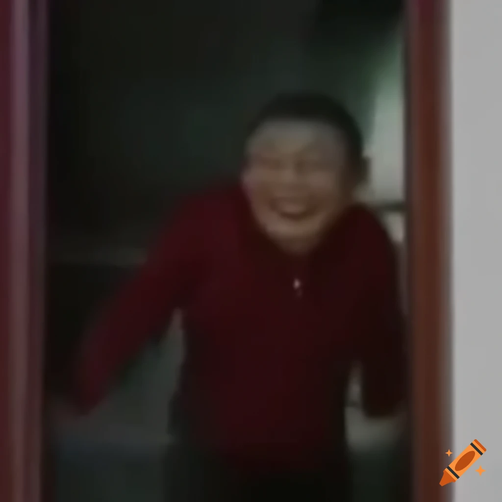 CCTV footage of a mysterious person with a smile
