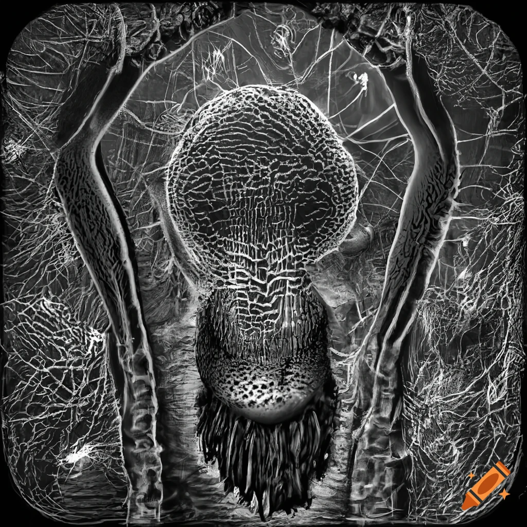 surreal artwork of a penguin with twisted elements